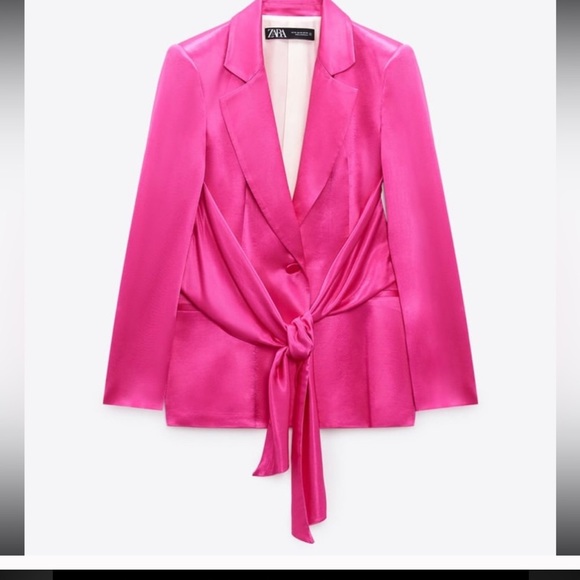 Pink zara blazer w/ shoulder pads - Picture 1 of 2
